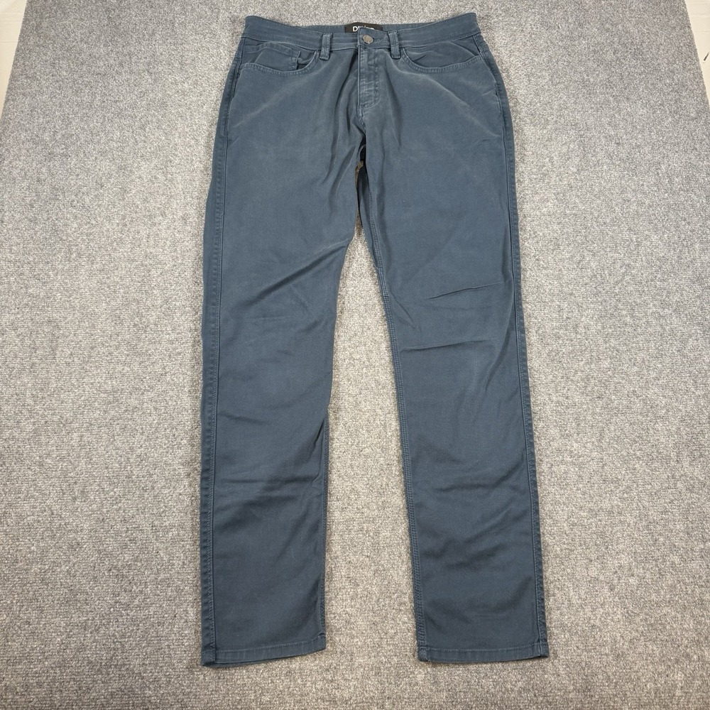 DU/ER Pants Mens 34x32 (Fits 32x31) Blue T2X Slim Fit Performance Stretch